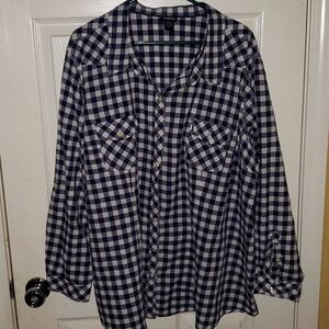 Torrid navy blue button down shirt